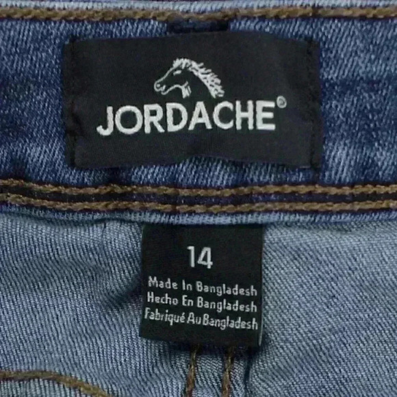 JORDACHE ladies denim mid rise short blue size 14 - Picture 4 of 5